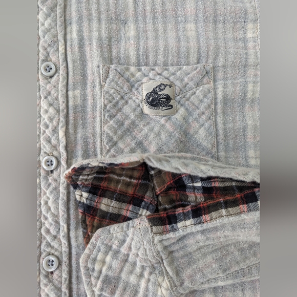Artful Dodger M reversible plaid flannel - Picture 8 of 12